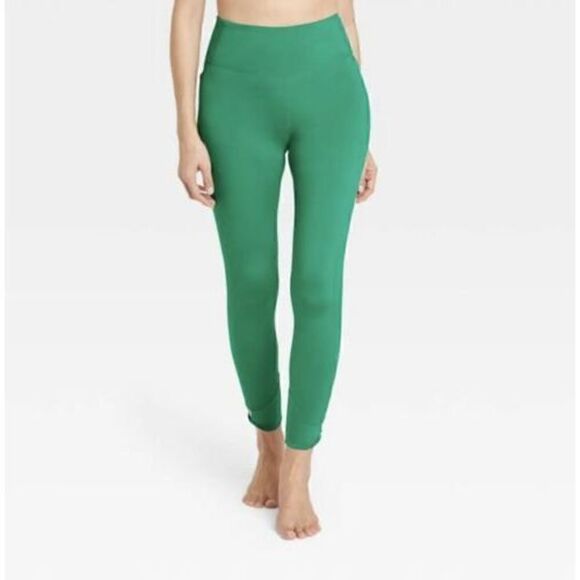 Women's Simplicity Twist High-Rise 7/8 Leggings -All in Motion -Green - XS. F - Picture 1 of 3